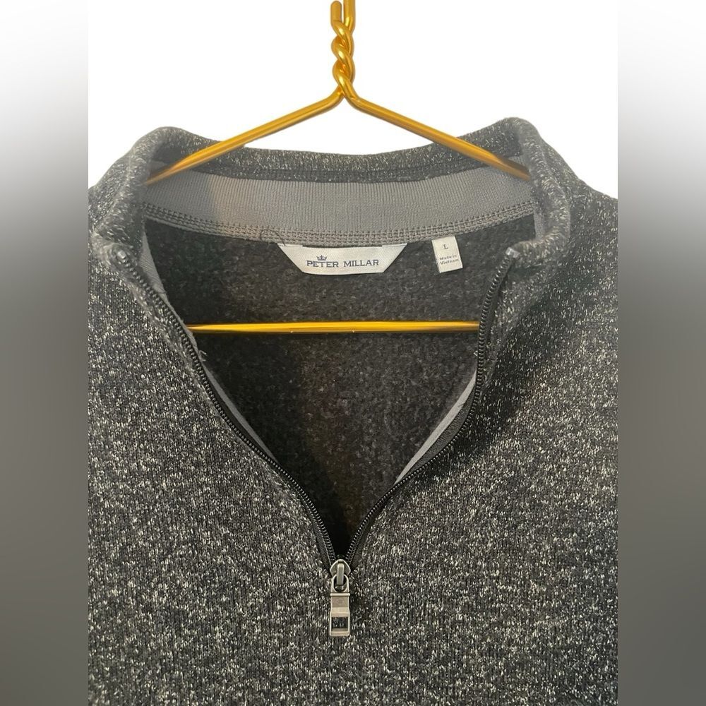 Peter Millar Gray Quarter Zip Pull Over Sweater, … - image 3